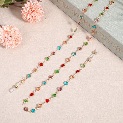 Crystal Beaded Glasses Chain for Women Eyeglass Chains Sunglass Chains Lanyard Chain for Glass Around Neck Women Eyeglass Holders for Sunglasses Reading Glass in Saudi Arabia