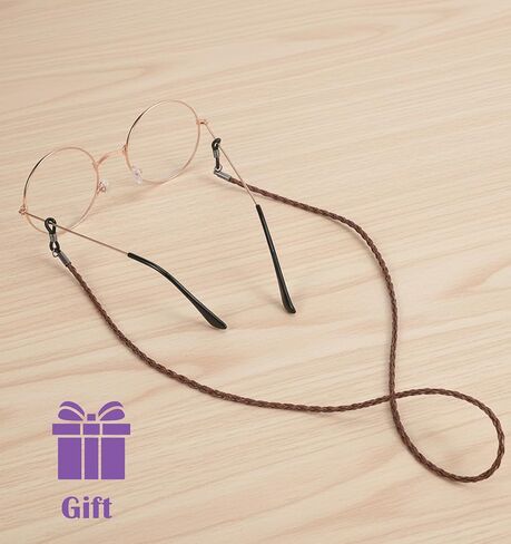 Eye Glasses Holders Around Neck, 6 Pcs Glasses Strap For Men Women 3 Suede style +3 Braided Twist Holders Around Neck, Dark Colors Glass Chain for Reading, Driving, Outdoor Activities, Dark Colors in Saudi Arabia