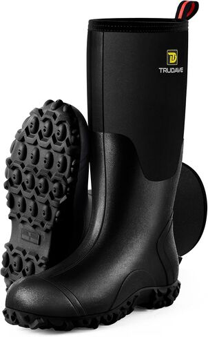 Trudave Hunting Boots for Women with Steel Shank, Anti-slip Womens Rubber Boots, Insulated Neoprene Waterproof Rain Boots for Outdoor Hunting, Farming, Gardening Work, Size 5-11 in Saudi Arabia