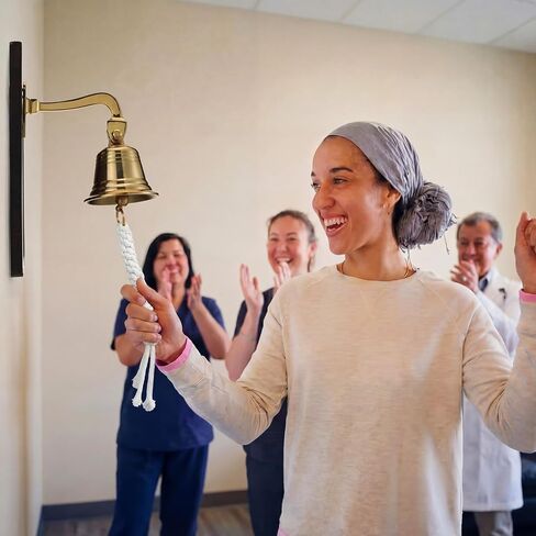 Novabright Solid Brass Wall Mounted Hanging Cancer Bell The Day I Rang The Bell Ornament End of Chemo Last Day of Chemo Treatment Survivor Recovery Wall Decor for Cancer Rehab Center Hospital Office in Saudi Arabia