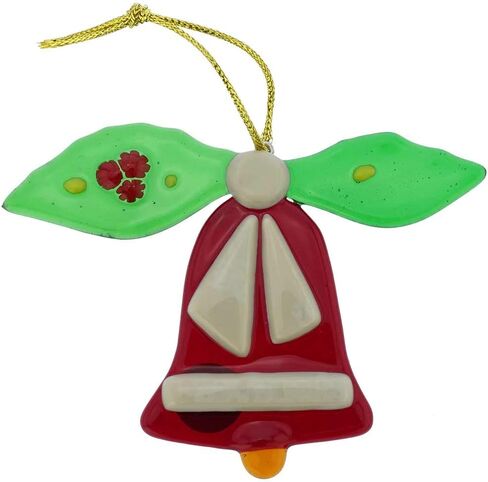 Glass Of Venice Murano Glass Bell Christmas Ornament - Red in Kuwait