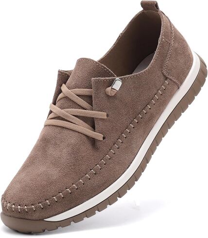Oxford Shoes for Women Lace Up Comfortable Flats Casual Work Business Office Leather Oxfords Shoes in Kuwait