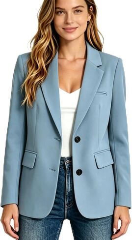 Womens Casual Blazer Open Front Long Sleeve Suit Jackets Work Office Outfits in Kuwait