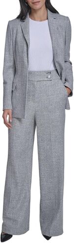 Calvin Klein Womens Open Front Long Sleeve Two Pocket Blazer in Kuwait