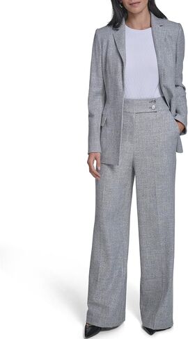 Calvin Klein Womens Open Front Long Sleeve Two Pocket Blazer in Kuwait