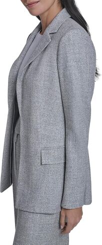 Calvin Klein Womens Open Front Long Sleeve Two Pocket Blazer in Kuwait