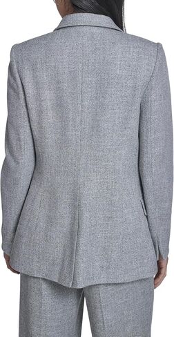 Calvin Klein Womens Open Front Long Sleeve Two Pocket Blazer in Kuwait