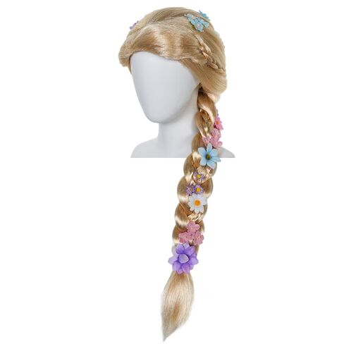 Long Blonde Braided Wigs with Flowers Ponytail Wig Princess Wigs | 80cm/32Inch Long Blonde Braids Wig for Cosplay for Halloween Party Christmas Birthday Outfit +Hairnet in Saudi Arabia