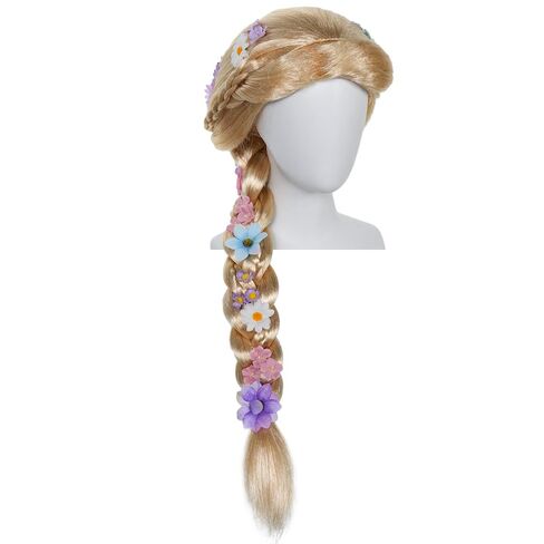 Long Blonde Braided Wigs with Flowers Ponytail Wig Princess Wigs | 80cm/32Inch Long Blonde Braids Wig for Cosplay for Halloween Party Christmas Birthday Outfit +Hairnet in Saudi Arabia