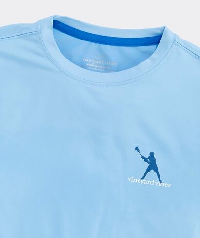 Vineyard Vines Boys' Boys' Lacrosse USA Cirlce Short-Sleeve Harbor Performance Tee in Kuwait