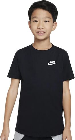 Nike Unisex Big Kids' Sportswear Embroidered NSW Club T-Shirt - Boys and Girls in Kuwait