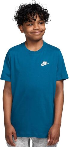 Nike Unisex Big Kids' Sportswear Embroidered NSW Club T-Shirt - Boys and Girls in Kuwait