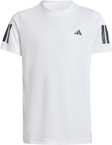 adidas Club 3 Stripe Boys Tee Shirt - White in Kuwait