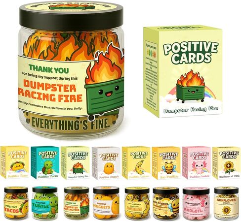Emotional Support Pickle, 60 Positive Pickle Jar Affirmation Cards, Positive Pickle, Emotional Support Gift, Inspirational Gifts for Women, Women Men Valentines Day Gift Handmade in Saudi Arabia