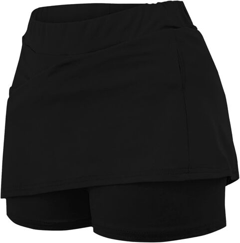Skorts for Women High Waisted Athletic Skort Built in Shorts Casual Summer Stretch Golf Tennis Skirts with Pockets in Saudi Arabia