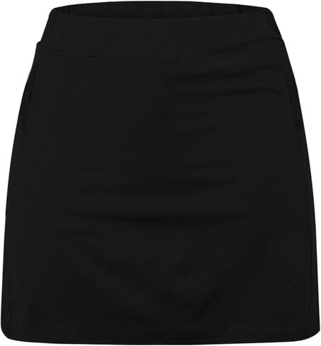 Skorts for Women High Waisted Athletic Skort Built in Shorts Casual Summer Stretch Golf Tennis Skirts with Pockets in Saudi Arabia