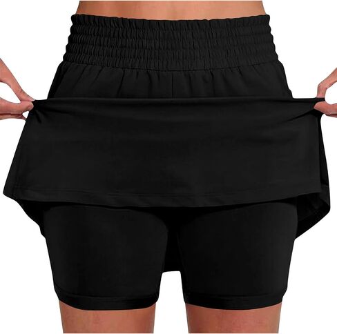 Skorts for Women High Waisted Athletic Skort Built in Shorts Casual Summer Stretch Golf Tennis Skirts with Pockets in Saudi Arabia