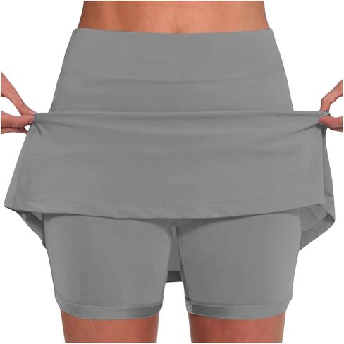 Skorts for Women High Waisted Athletic Skort Built in Shorts Casual Summer Stretch Golf Tennis Skirts with Pockets in Saudi Arabia