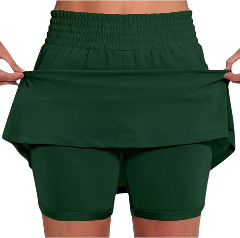 Skorts for Women High Waisted Athletic Skort Built in Shorts Casual Summer Stretch Golf Tennis Skirts with Pockets in Saudi Arabia