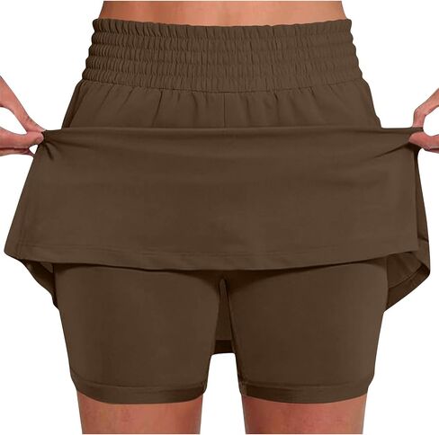Skorts for Women High Waisted Athletic Skort Built in Shorts Casual Summer Stretch Golf Tennis Skirts with Pockets in Saudi Arabia