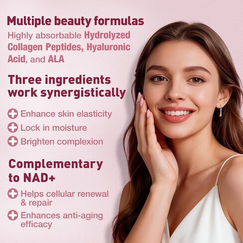 Totaria NAD+ Supplement for Women - NAD Trans-Resveratrol Supplement with Magnesium,CoQ10,PQQ, Ashwagandha,Collagen Peptide - NMN & NMNH Alternative - Cellular Renewal & Energy - 120 Capsules in Kuwait