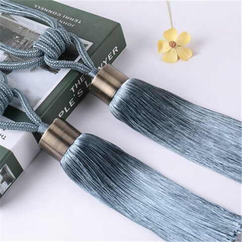 2Pcs/Pair Curtain Tassel Tie Back Strap Buckle, Hanging Belt Ball Ropes Hook Hanger Curtain Accessories,Light Blue Curtain Decoration,Orange in Saudi Arabia