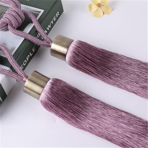 2Pcs/Pair Curtain Tassel Tie Back Strap Buckle, Hanging Belt Ball Ropes Hook Hanger Curtain Accessories,Light Blue Curtain Decoration,Orange in Saudi Arabia