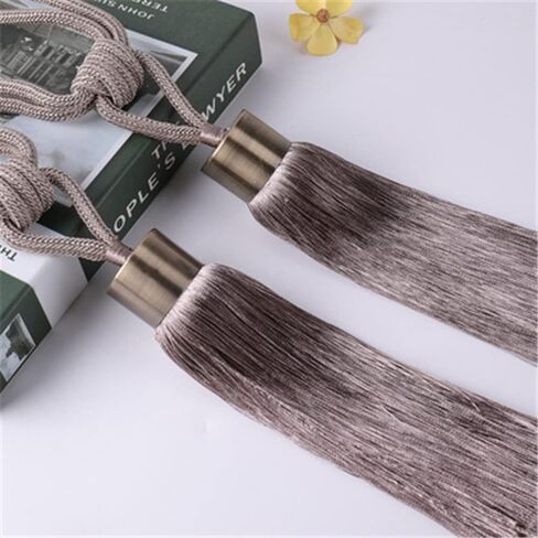 2Pcs/Pair Curtain Tassel Tie Back Strap Buckle, Hanging Belt Ball Ropes Hook Hanger Curtain Accessories,Light Blue Curtain Decoration,Orange in Saudi Arabia