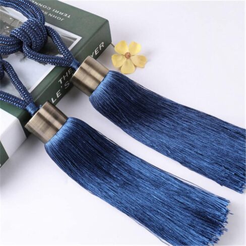 2Pcs/Pair Curtain Tassel Tie Back Strap Buckle, Hanging Belt Ball Ropes Hook Hanger Curtain Accessories,Light Blue Curtain Decoration,Orange in Saudi Arabia