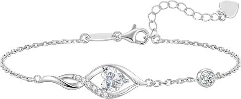 ANDSO Moissanite Infinity Bracelets for Women, 18K Gold Plated/Rhodium Plating Bracelet, Adjustable Anniversary Birthday Mothers Day Jewelry Gifts for Woman Mom Wife Her in Kuwait