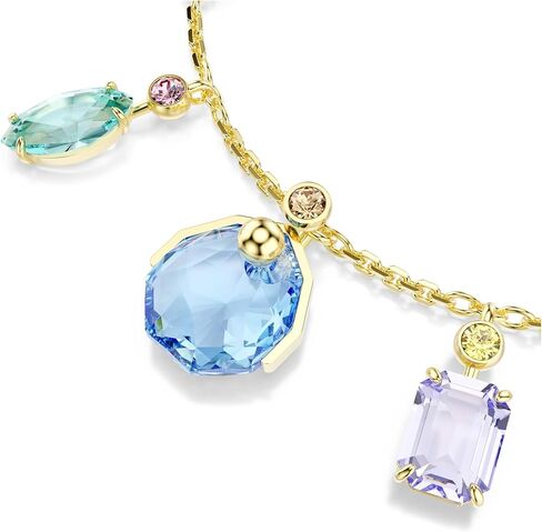 Swarovski Gema bracelet, Mixed cuts, Dangling crystals, Multicolored, Gold-tSwarovski One plated in Kuwait