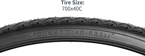 YunSCM 2-PCS 700C Road Bike Tires 700x40C / 40-622 and 700C Bike Tubes Schrader Valve and 2 Rim Strips Compatible with 700x38C 700x39C 700x40C 700x41C 700x42C 38/42-622 Bike Tires and Tubes (P-1027) in Saudi Arabia