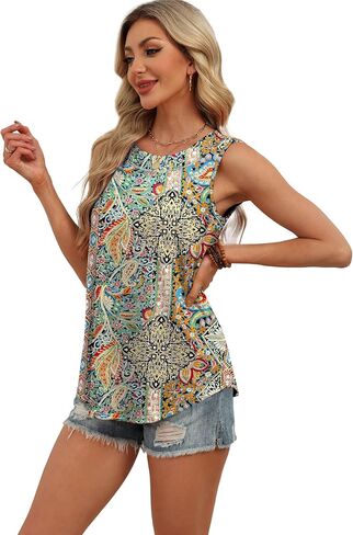WIHOLL Tank Tops for Women Summer Outfits 2026 Crewneck Spring Casual Sleeveless Shirts Blouses Clothing in Kuwait
