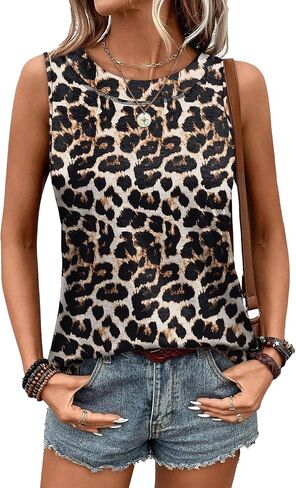 WIHOLL Tank Tops for Women Summer Outfits 2026 Crewneck Spring Casual Sleeveless Shirts Blouses Clothing in Kuwait