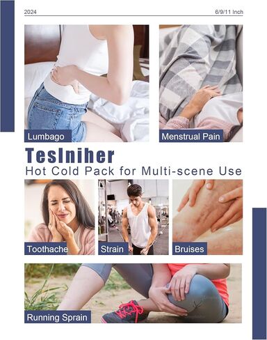 Ice Pack for Injuries with Strap, Ice Bags Reusable Hot Water Bag for Pain Relief, Hot & Cold Therapy Ice Bag, No-Leak Elastic Breathable Ice Cold Pack, Size 11" 2Pcs with Strap Length 41" in Saudi Arabia