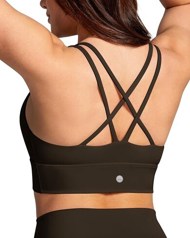 Queenie Ke BareLuxe Sports Bras for Women Padded Strappy Longline Sports Bra Medium Support Criss Cross Yoga Workout Bra in Saudi Arabia
