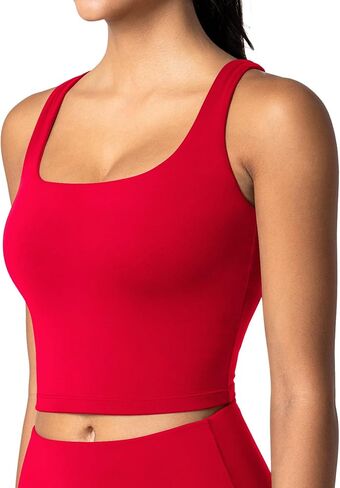 Queenie Ke Bareluxe Women's Longline Sports Bras Cross Back Strappy with Removable Pads in Saudi Arabia
