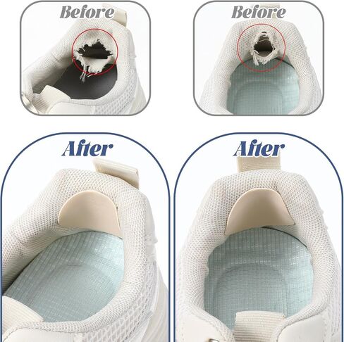 30Pcs Shoe Patches for Holes, Big Toe Hole Preventer Repair Patches Self-Adhesive Heel Tape Kit Rectangular Round Form for Sneakers Mesh Shoes, 5 Colors in Kuwait
