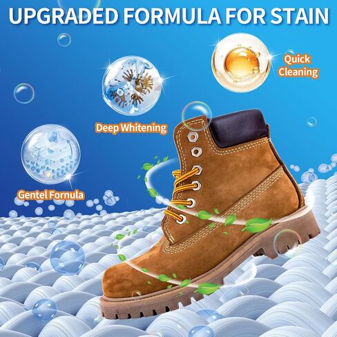 Jevvu Suede Shoe Cleaner, 6.76 fl oz Suede and Nubuck Cleaning Kit with Brush & Towel, Removes Dirt & Stains for Shoes in Kuwait