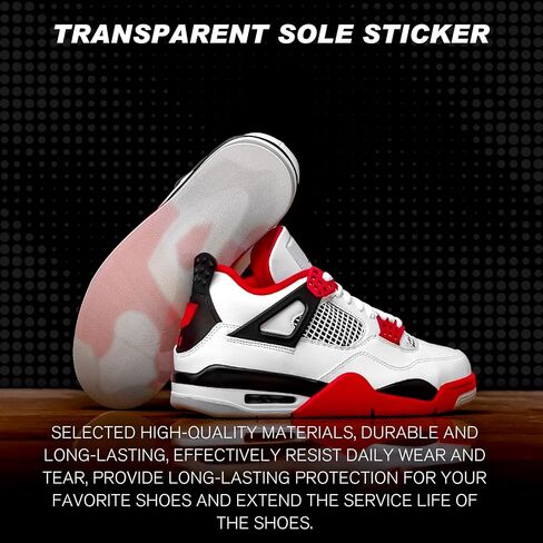 Pacify 6 Pack Sole Protector for Sneakers, Non-Slip Clear Shoe Sole Protector Guards Stickers, Self-Adhesive Shoe Bottom Protector Pads for Sneakers, Flats & Boots (5x13 Inch/Sheets) in Saudi Arabia