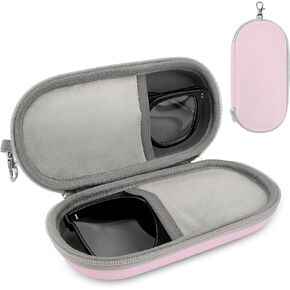 Double Sunglasses Case, Hard Shell Dual Eyeglass Organizer with Metal Hook, Travel Glasses Case for Men Women in Saudi Arabia