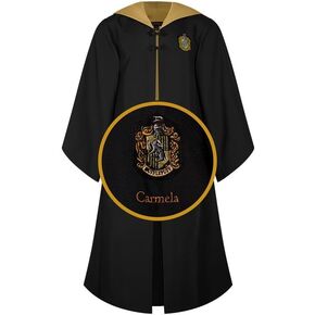 Harry Potter Personalized Hufflepuff Robe - Official Hogwarts House Costume - Embroidered Crest & Wand Pocket - XL-XXL in Saudi Arabia