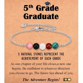 Leyung 5th 6th 8th Grade Graduation Gifts for Girls Her, Class of 2026 Inspirational Beaded Graduation Bracelets for Daughter Granddaughter Niece Sister in Saudi Arabia