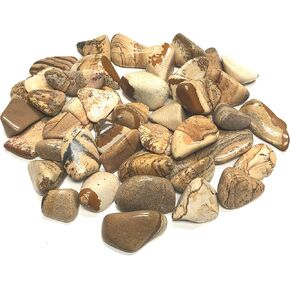 Tumbled Picture Jasper - Large 1" Stones in Velvet Bag (1 Pound) in Kuwait