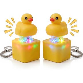 Chicken Fidget Toy Keychain, 6 Sounds Screaming Chicken, USB Rechargeable LED Flashing Decompression Keychain, Portable Stress Relief Sensory Toy for Adult, Funny Office Desk Decor & Creative Gift in Saudi Arabia