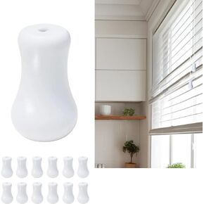 24pcs White Blind Pull Cord Knobs - Plastic & Wooden Tassels for Window Blinds, Roman Shades and Crafts in Saudi Arabia
