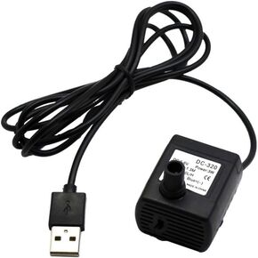 مجموعة مضخة نافورة تعمل بالطاقة USB لميزات المياه الصغيرة، حمامات الطيور، خزانات الأسماك، البرك، محرك غاطس هادئ، تصميم محمول صغير الحجم، أسود in Kuwait