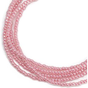 Handmade Impatiens Pink Seed Bead Necklace, Thin 1.5mm Single Strand in Kuwait