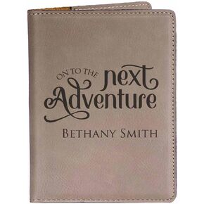 Lifetime Creations Engraved Personalized Adventure Passport Cover (Black) - Graduation Gifts Passport Holder, Personalized Passport Case with Your Name in Saudi Arabia