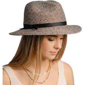 Bigalli Tiffany Poly Braid Sun Hats for Women Crushable Summer Beach Hat Pinch Front Shape, Grossgrain Ribbon UV SPF 80 in Saudi Arabia